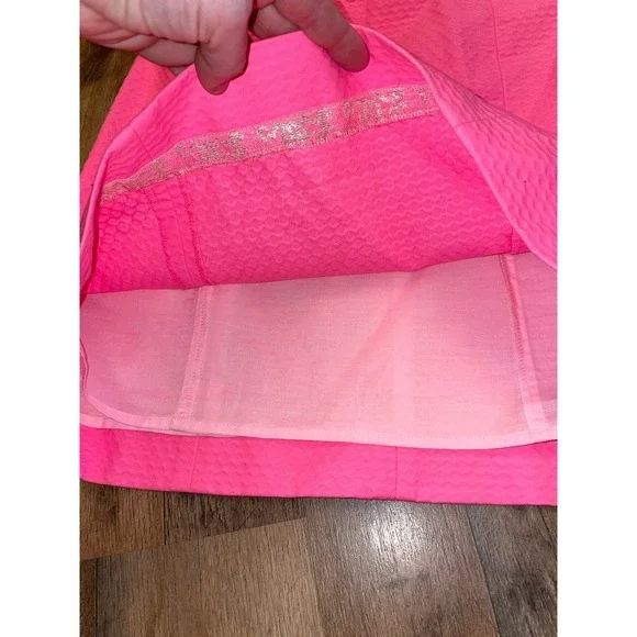 Lilly Pulitzer Kade strapless dress in Pink Tropics with gold embroidery 00 - Picture 3 of 9